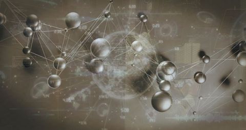 Digital Network of Connections with Data Elements - Download Free Stock Images Pikwizard.com