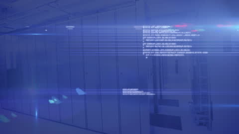 Futuristic Data Flux Over Computer Servers