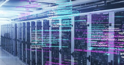layers of digital code flowing in modern server room data processing - Download Free Stock Images Pikwizard.com