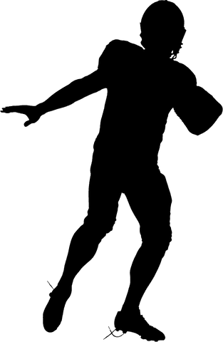 Silhouette Football Player Holding Ball Transparent Background - Download Free Stock Videos Pikwizard.com