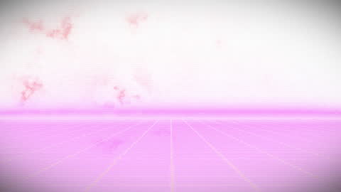 Abstract Neon Grid with Misty Background