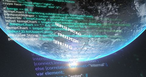 global data processing interface over digital earth - Download Free Stock Images Pikwizard.com
