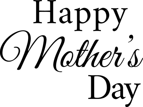 Happy mother's day text on transparent background artistic style