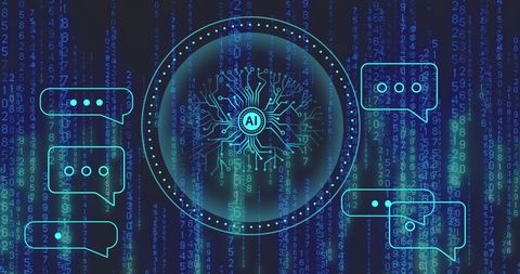 AI Chat Dialogue with Brain Network and Data Processing - Download Free Stock Images Pikwizard.com