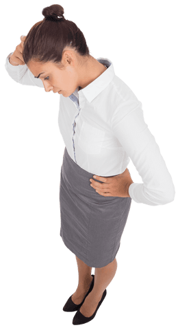 Transparent Caucasian Businesswoman Posing in Professional Attire