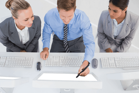 Diverse Team Collaborating on Digital Office Project Transparent Background - Download Free Stock Videos Pikwizard.com