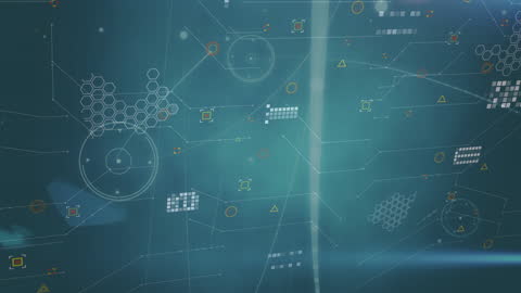 Futuristic Technology Network and Data Visualization