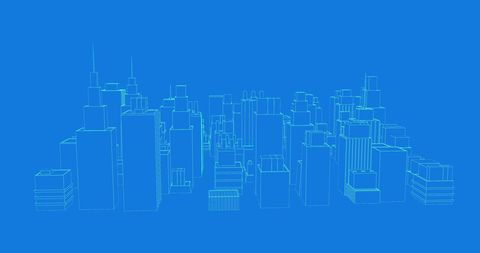 futuristic virtual metaverse city against vibrant blue background - Download Free Stock Images Pikwizard.com