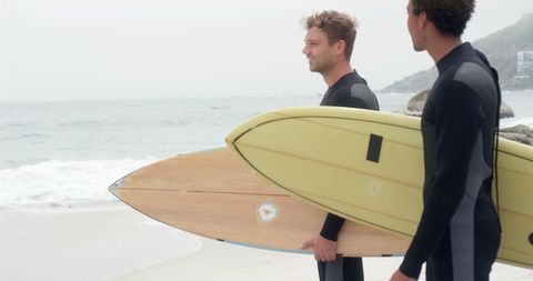 Surfers Preparing for Ocean Waves at Scenic Beach - Download Free Stock Images Pikwizard.com