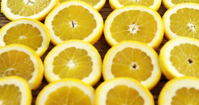 Pattern of Fresh Lemon Slices Arranged Close Together - Download Free Stock Images Pikwizard.com