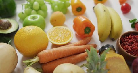 Vibrant Display of Fresh Fruits and Vegetables for Healthy Eating - Download Free Stock Images Pikwizard.com