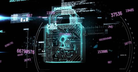 Digital Data Security Concept with Futuristic Lock - Download Free Stock Images Pikwizard.com