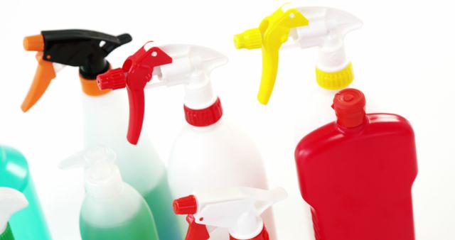 Assorted Cleaning Products in Spray Bottles and Containers - Download Free Stock Images Pikwizard.com