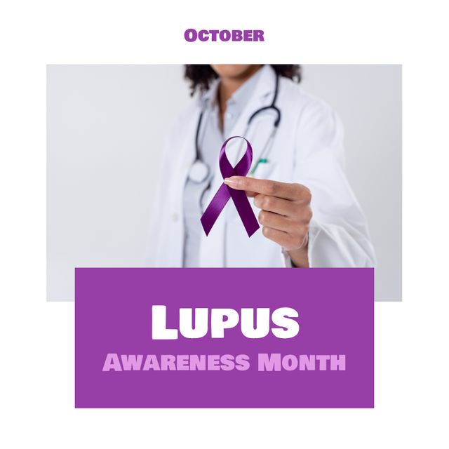 African American Female Doctor Supporting Lupus Awareness - Download Free Stock Templates Pikwizard.com