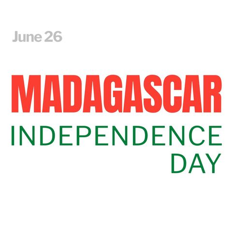 Madagascar Independence Day Text Illustration on White Background - Download Free Stock Templates Pikwizard.com