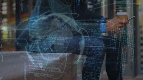 Businessman Engaging in Global Digital Communication