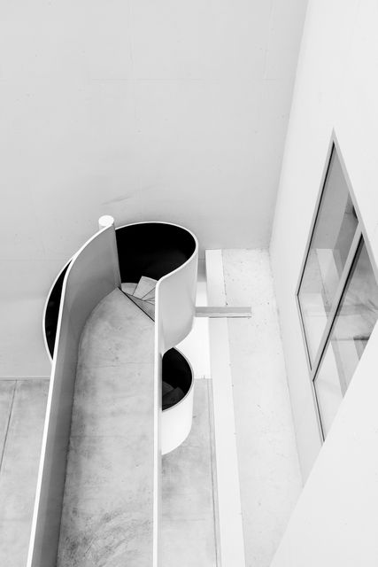Modern Architectural Spiral Staircase in Minimalist Setting - Download Free Stock Photos Pikwizard.com