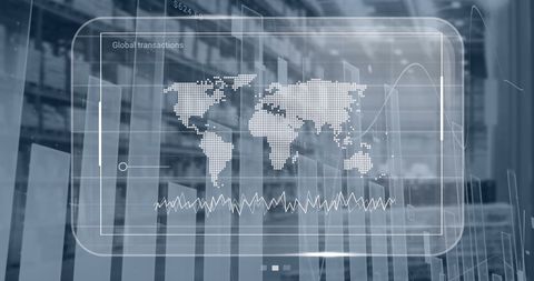 Global Data Processing Concept in Modern Warehouse - Download Free Stock Images Pikwizard.com