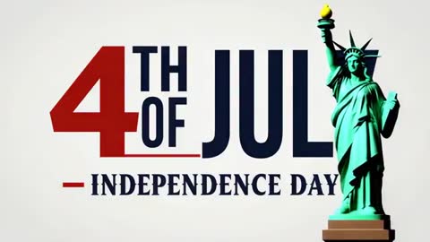 4th of July Independence Day Graphic with Statue of Liberty