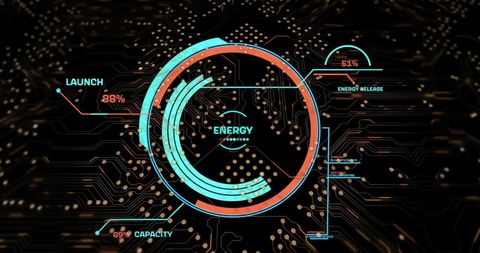 Digital Data Visualization on Circuit Board Background - Download Free Stock Images Pikwizard.com