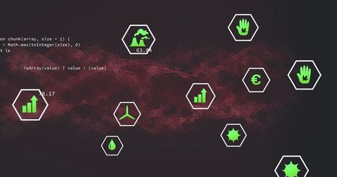 eco-friendly technology icons on dna strand background - Download Free Stock Images Pikwizard.com
