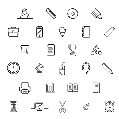 Transparent Black Vector Icons for Office and Communication Design - Download Free Stock Videos Pikwizard.com