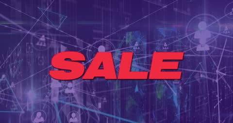 Dynamic Sale Banner with Digital Network Interface Theme