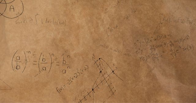 Conceptual Mathematical Equations and Graphs on Textured Background - Download Free Stock Images Pikwizard.com