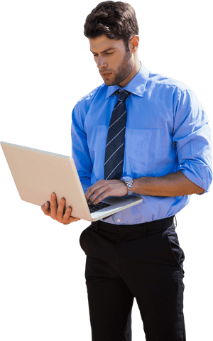 Transparent Smart Businessman Using Laptop - Download Free Stock Videos Pikwizard.com