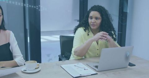 Professional Businesswoman Engaged During Office Meeting