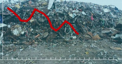 Financial Decline Amid Rubbish Disposal in Urban Environment - Download Free Stock Images Pikwizard.com