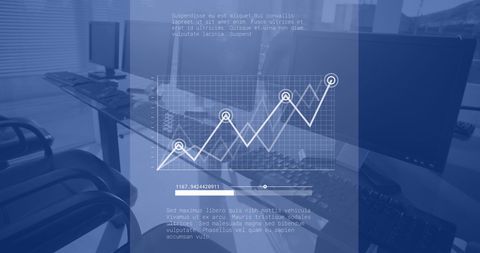 Data Processing with Digital Interface in Modern Office - Download Free Stock Images Pikwizard.com