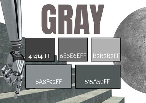 futuristic gray palette with robotics and lunar inspiration - Download Free Stock Templates Pikwizard.com