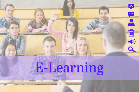 transparent e-learning text overlay on lecture scene - Download Free Stock Videos Pikwizard.com