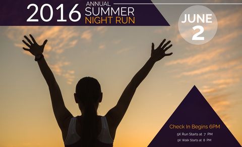 Silhouette Celebrating Fitness Annual Summer Night Run - Download Free Stock Templates Pikwizard.com