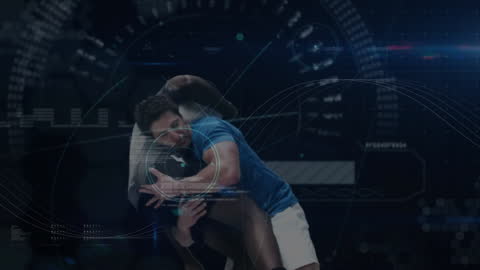 Dynamic Network of Connections in Rugby Animation