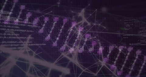 Innovative Fusion of Digital Binary Code with Glowing DNA Strand - Download Free Stock Images Pikwizard.com