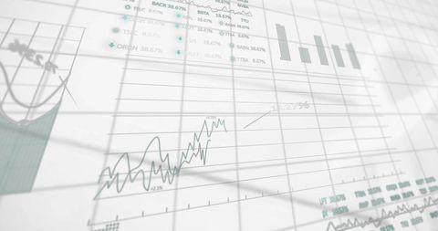 Digital Data Processing with Business Interface Elements on White - Download Free Stock Images Pikwizard.com