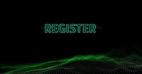 Neon Register Text with Futuristic Green Digital Grid Background - Download Free Stock Images Pikwizard.com