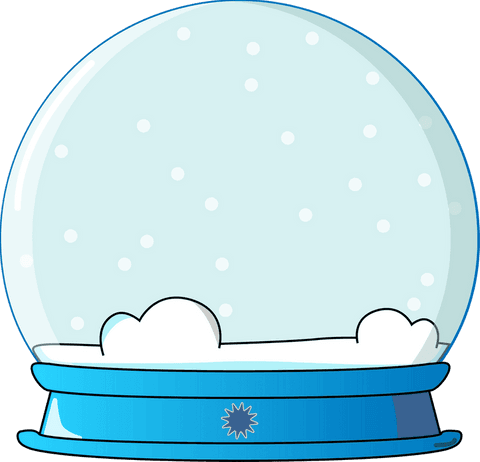 transparent snow globe with snow and blue base, minimalist illustration - Download Free Stock Videos Pikwizard.com