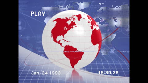 Digital Globe Animation with Global Network Connections