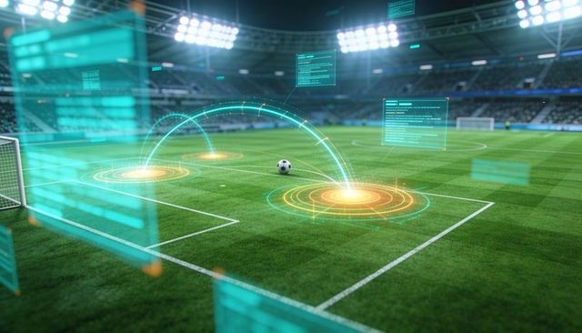 Soccer ball trajectory visualization with augmented reality analytics hud and prediction