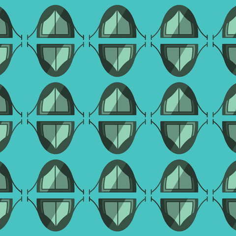 Seamless Geometric Green Pattern on Blue with Transparent Design Elements - Download Free Stock Videos Pikwizard.com