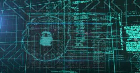 Digital Data Processing with Cyber Security Interface - Download Free Stock Images Pikwizard.com