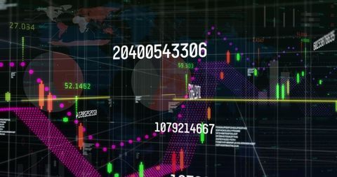 Digital Data Processing and Financial Chart Analysis - Download Free Stock Images Pikwizard.com