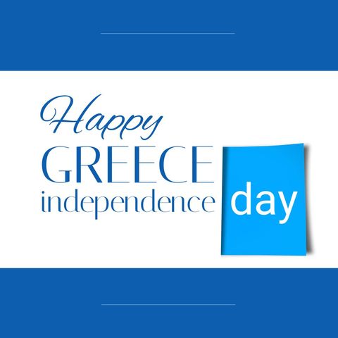 Happy Greece Independence Day Celebration Card Design - Download Free Stock Templates Pikwizard.com