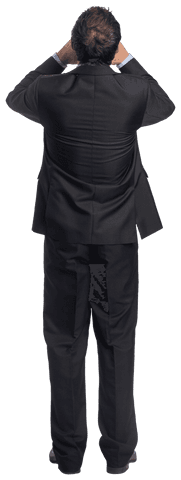 back view of businessman calling on transparent background - Download Free Stock Videos Pikwizard.com