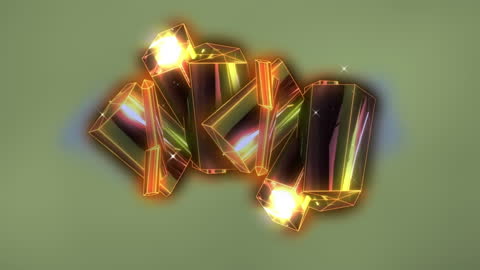 Illuminated Geometric Shape in Glowing Neon Colors