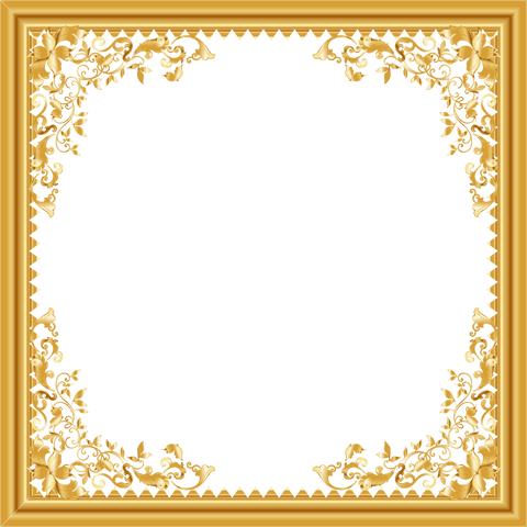 Baroque Gold Frame with Floral Scrolls on Transparent Background - Download Free Stock Videos Pikwizard.com