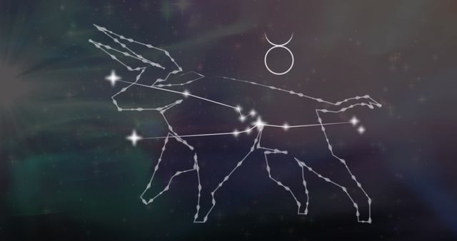 Taurus Constellation with Mystical Night Sky Background - Download Free Stock Images Pikwizard.com